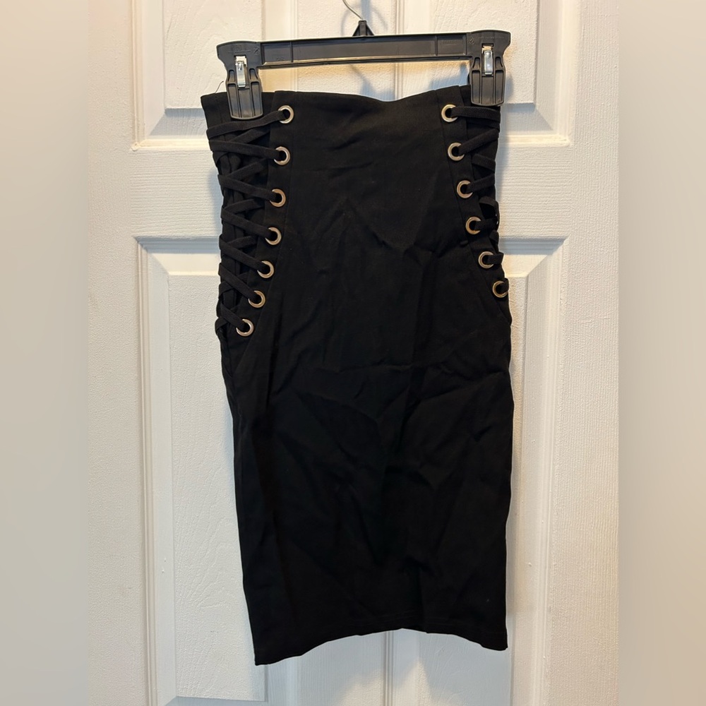 A’GACI eyelet corset style side nwt skirt